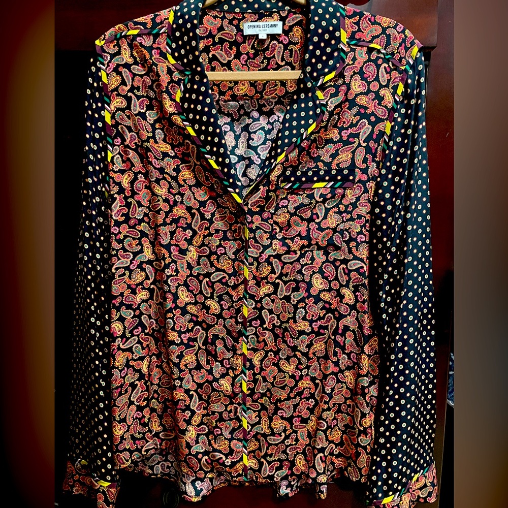 Opening Ceremony silk paisley blouse - size 8